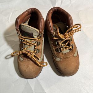 Timberland Classic Toddler Size 11 Brown Classic Lace Up Field Boots Shoes 40829